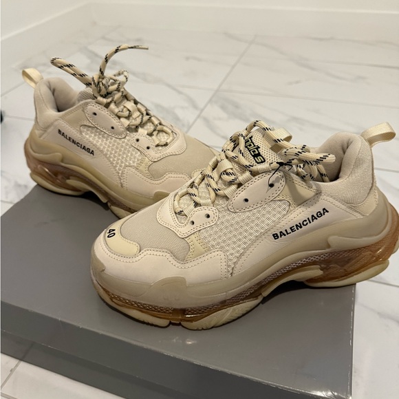 Balenciaga Other - Balenciaga Cream Triple S Sneakers